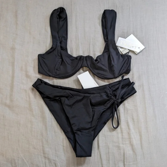 L*Space Tori Amal Bikini Set Black - Picture 1 of 11
